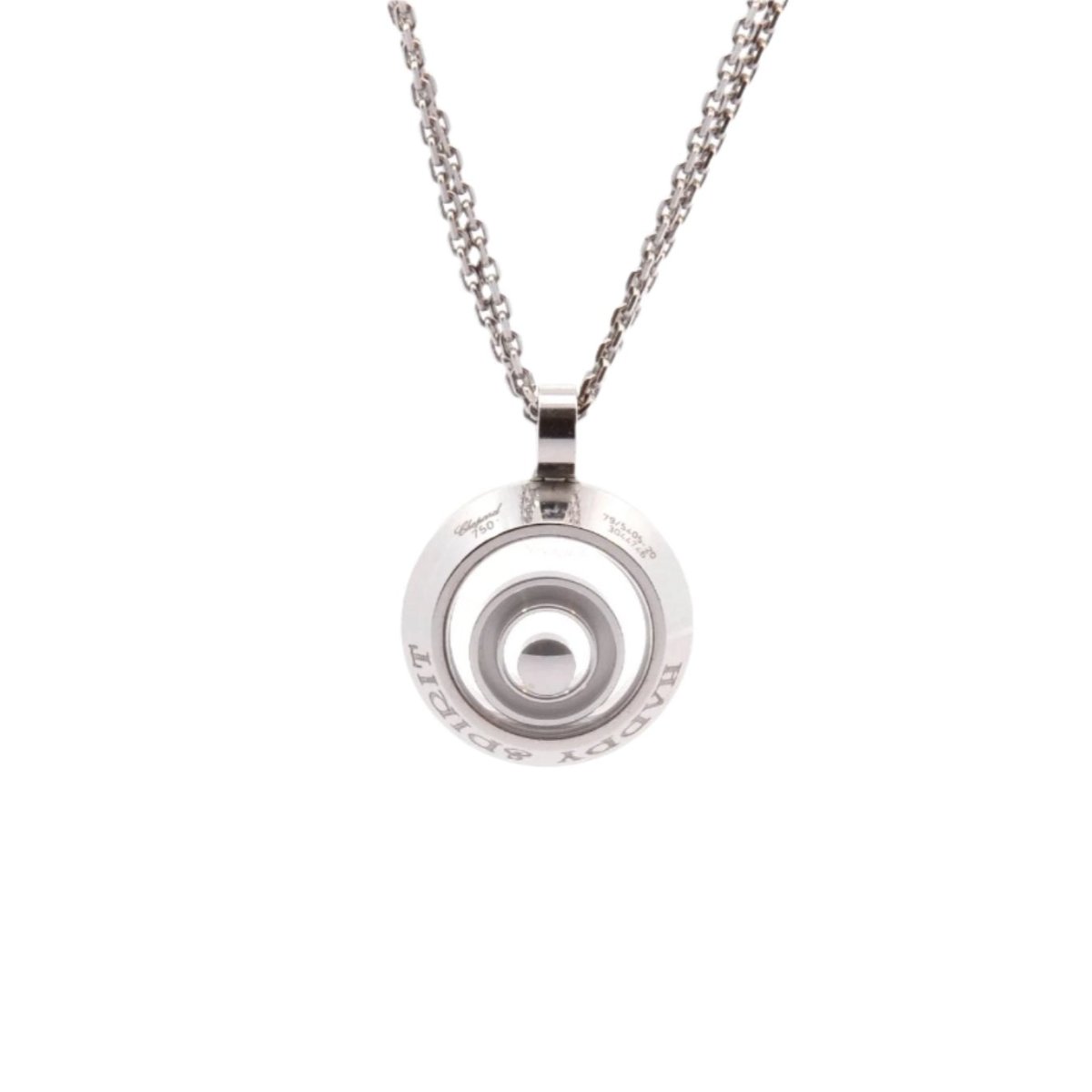 Collier CHOPARD "Happy Spirit" en or blanc et diamants - Castafiore