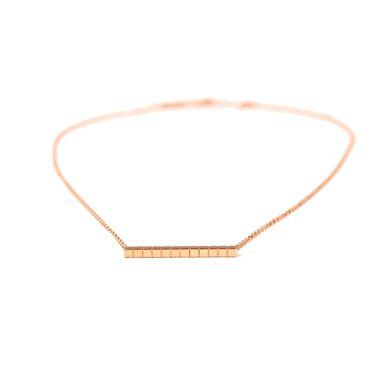 Collier CHOPARD Ice cube maille forçat en or rose - Castafiore