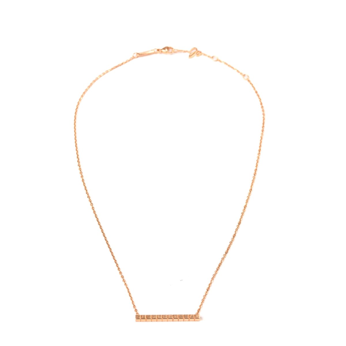 Collier CHOPARD Ice cube maille forçat en or rose - Castafiore
