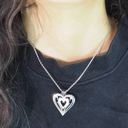 Collier coeur en or blanc et diamants - Castafiore