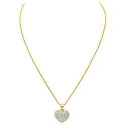 Collier Coeur Or jaune Diamant - Castafiore