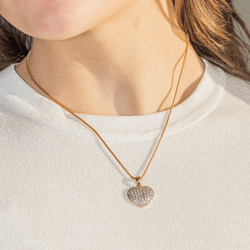 Collier Coeur Or jaune Diamant - Castafiore