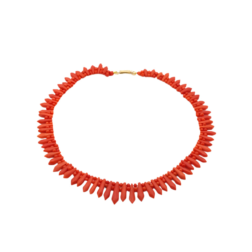 Collier corail Art Deco - Castafiore