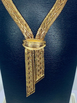 Collier cravate en or jaune 18 carats - Castafiore