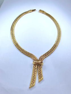 Collier cravate en or jaune 18 carats - Castafiore