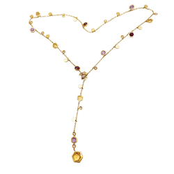 Necklace Piaget, "Magic Garden Limelight", yellow gold, diamonds, colored stones.