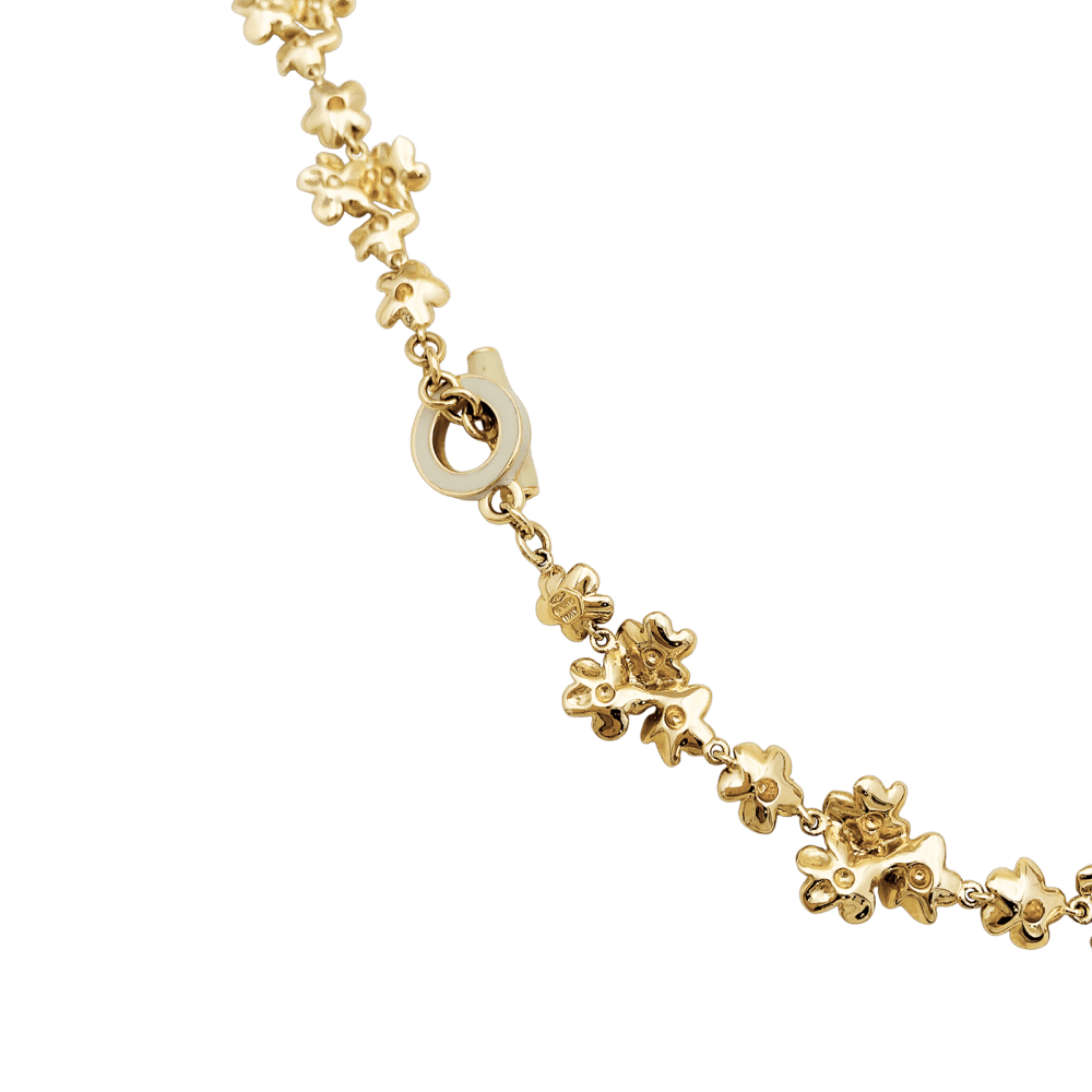 Collier Cravate ROBERTO COIN en or rose, émail et diamants - Castafiore
