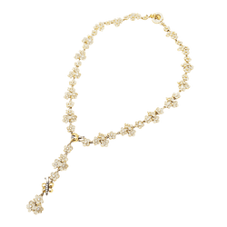 Collier Cravate ROBERTO COIN en or rose, émail et diamants - Castafiore