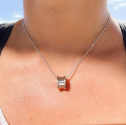 Collier de la maison Bvlgari, collection B.Zero1 en or gris - Castafiore