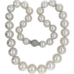 Collier de perles blanches d'Australie - Castafiore
