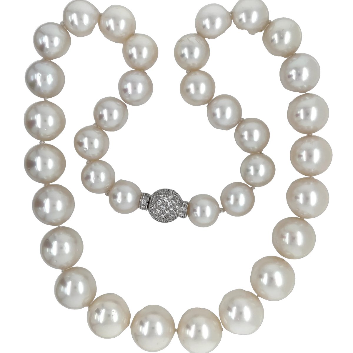 Collier de perles blanches d'Australie - Castafiore