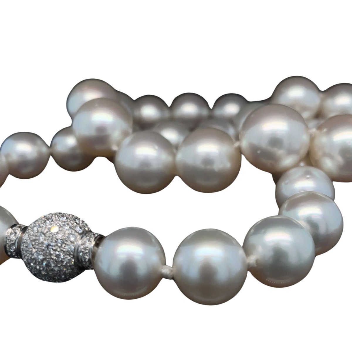 Collier de perles blanches d'Australie - Castafiore