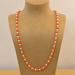 Collier de perles de corail et de perles de culture - Castafiore