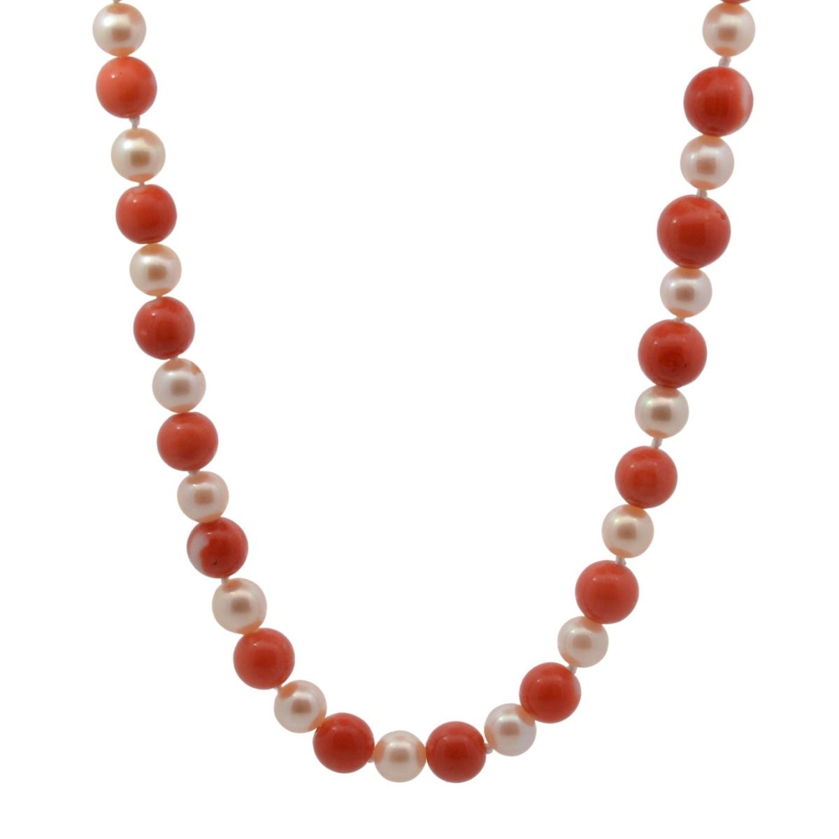 Collier de perles de corail et de perles de culture - Castafiore