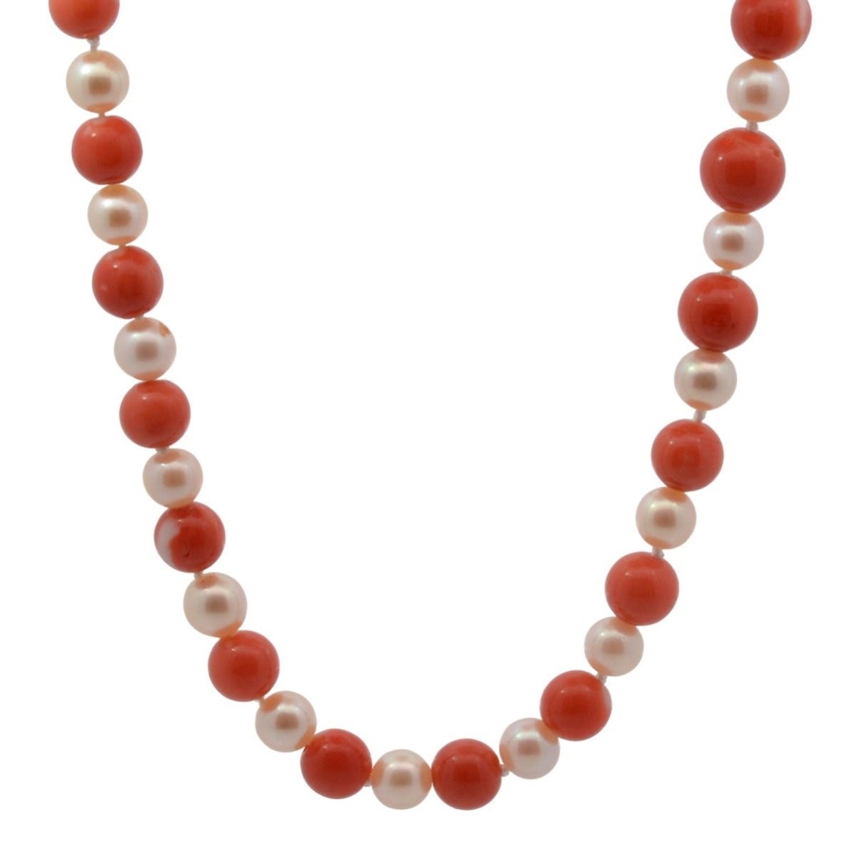 Collier de perles de corail et de perles de culture - Castafiore