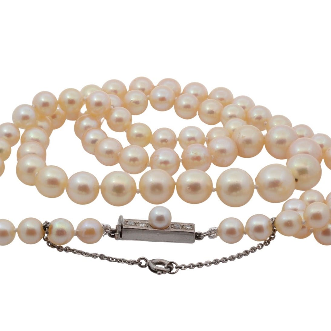 Collier de perles de culture en or et diamants - Castafiore