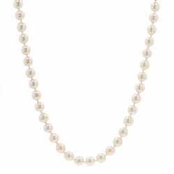 Collier de perles de culture fermoir rosace en or blanc et diamants rubis - Castafiore