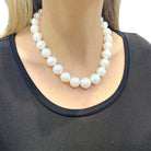 Collier de perles en or blanc et diamants - Castafiore