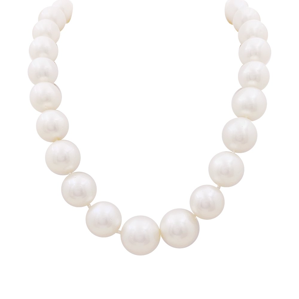 Collier de perles en or blanc et diamants - Castafiore