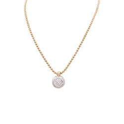 Collier deux ors, diamant. - Castafiore