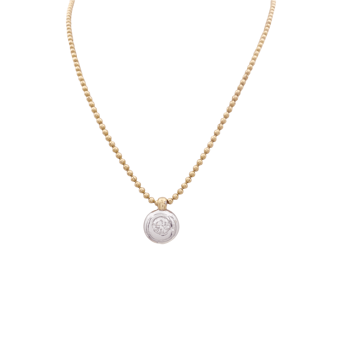 Collier deux ors, diamant. - Castafiore