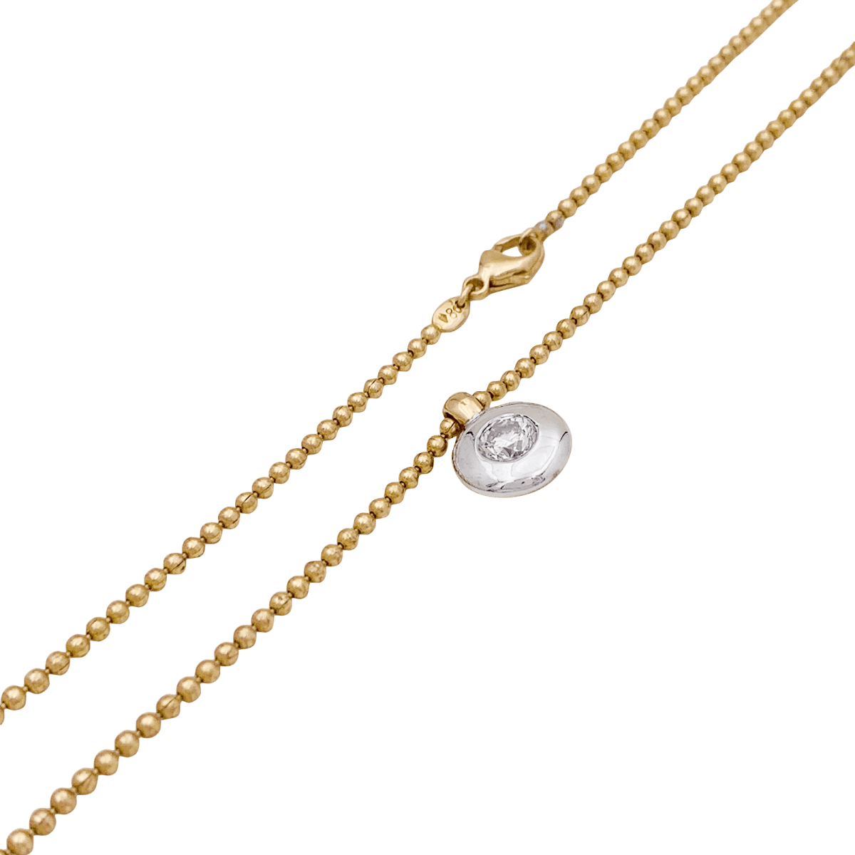 Collier deux ors, diamant. - Castafiore