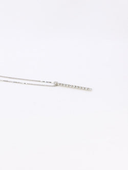 Collier diamant barrette verticale or blanc - Castafiore
