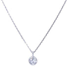 Collier diamant solitaire 0.80 carat en or blanc - Castafiore