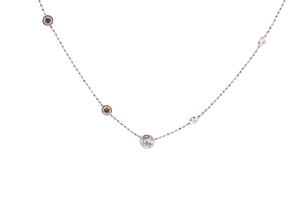Collier diamants en or blanc 18k - Castafiore