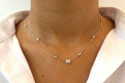 Collier diamants en or blanc 18k - Castafiore