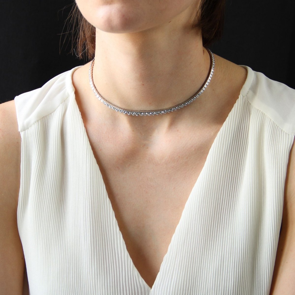 Collier diamants rivière vintage - Castafiore