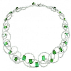 Collier diamants tourmalines - Castafiore