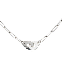 Collier Dinh Van Menottes en or blanc - Castafiore