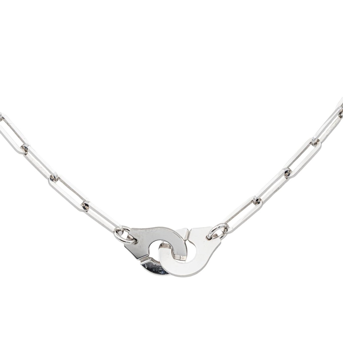 Collier Dinh Van Menottes en or blanc - Castafiore