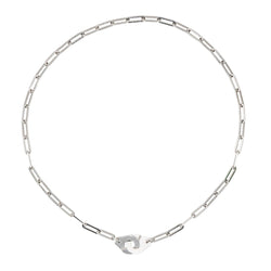 Collier Dinh Van Menottes en or blanc - Castafiore