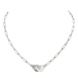 Collier Dinh Van Menottes en or blanc - Castafiore