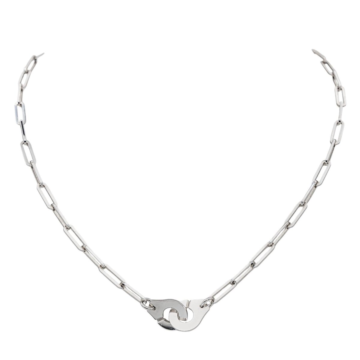 Collier Dinh Van Menottes en or blanc - Castafiore