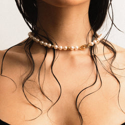 Collier DINH VAN "Menottes" en or jaune et perles de culture - Castafiore