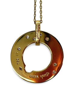 Collier Dinh Van modèle Cible or jaune et diamants 0,15 ct - Castafiore