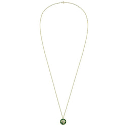 Collier Dior Rose des Vents Moyen Modèle Malachite Diamant Or Jaune 18 Carats - Castafiore