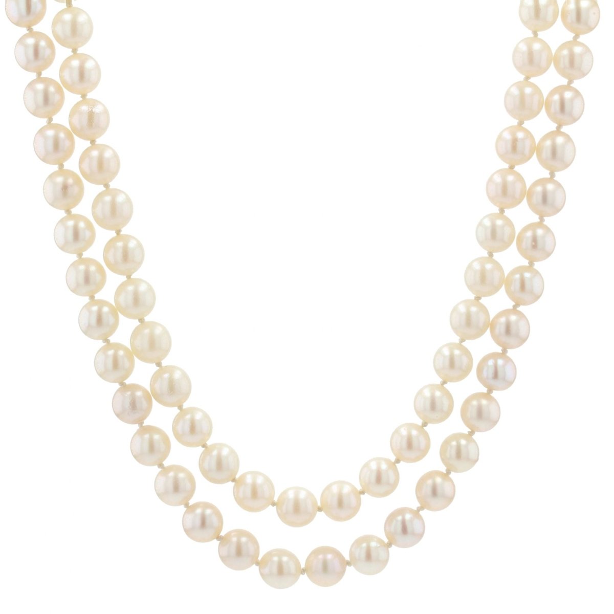 Collier double rang en or jaune et perles de culture - Castafiore