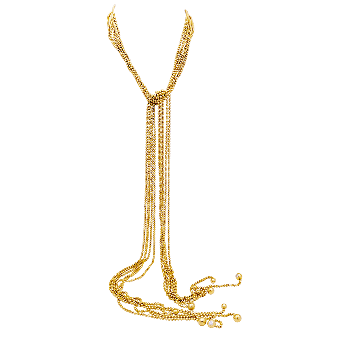 Collier Draperie CARTIER "Draperie" en or jaune, perles et diamants - Castafiore