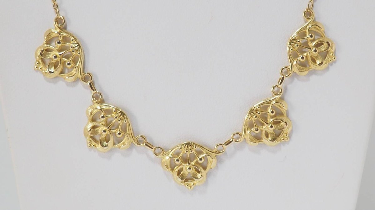 Collier draperie en or jaune - Castafiore