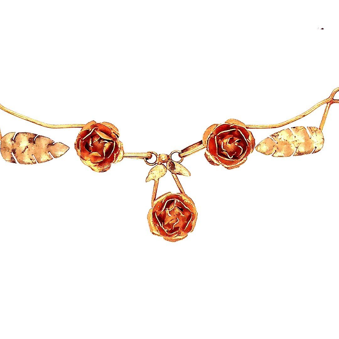 Collier Draperie en or jaune et or rose - Castafiore