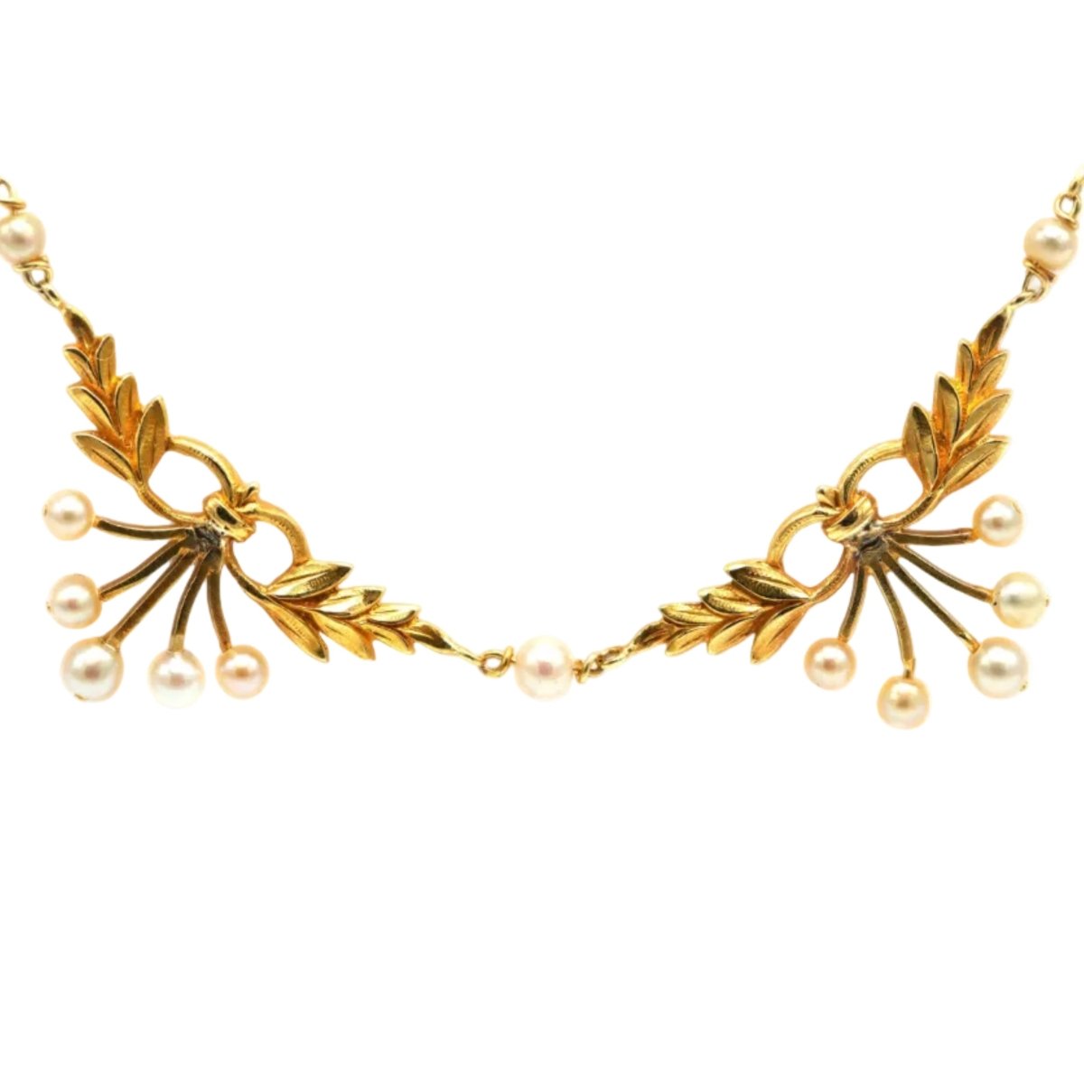 Collier Draperie en or jaune et perles - Castafiore