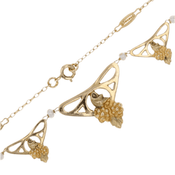 Collier Draperie en or jaune et perles - Castafiore