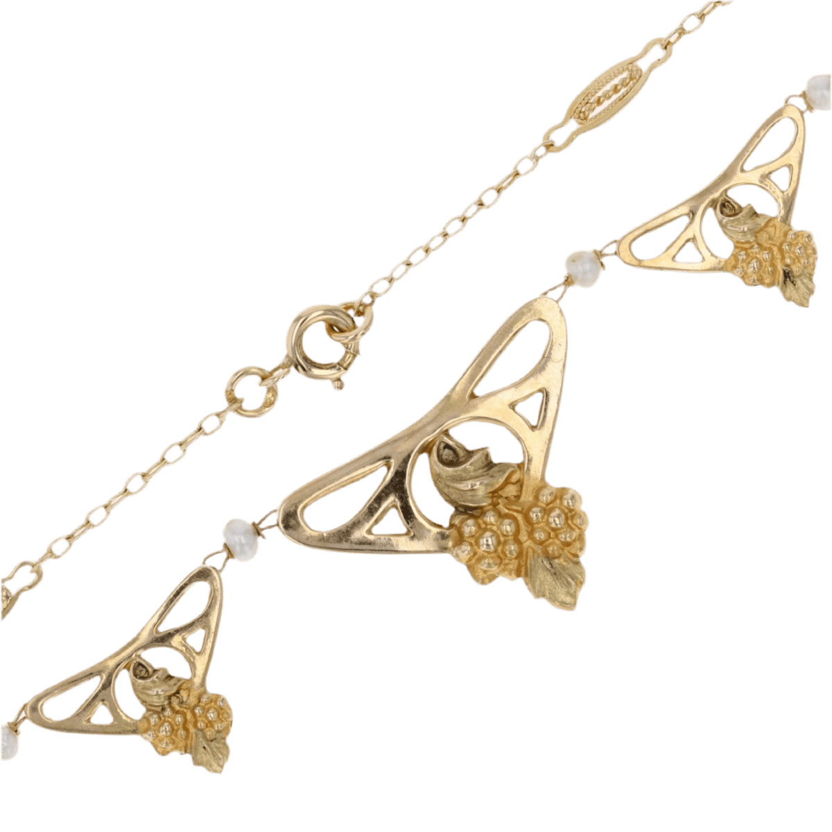 Collier Draperie en or jaune et perles - Castafiore
