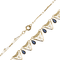 Collier Draperie en or jaune et saphirs - Castafiore