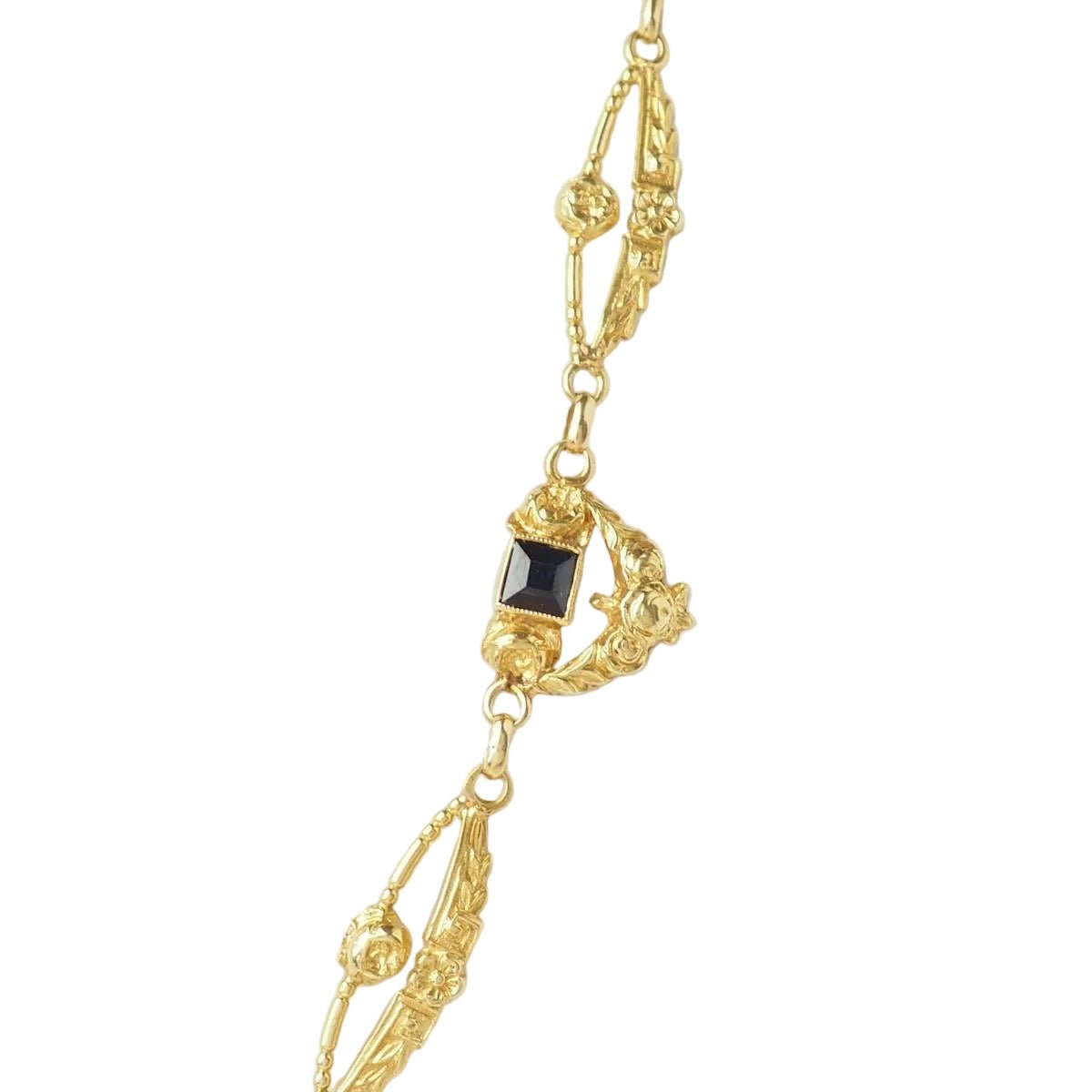 Collier Draperie en or jaune et saphirs - Castafiore