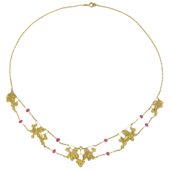 Collier Draperie en or jaune et spinelles - Castafiore